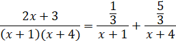 Partial Fractions Partial Fractions