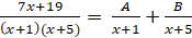 Partial Fractions